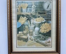 Vintage Framed Pasta Kitchen Print