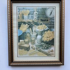Vintage Framed Pasta Kitchen Print