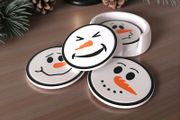 Christmas Snowman Coasters  Set of 6