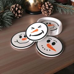 Christmas Snowman Coasters  Set of 6