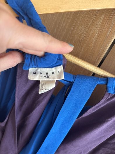 Marni x H and M silk knee length halter dress size 34 (8)