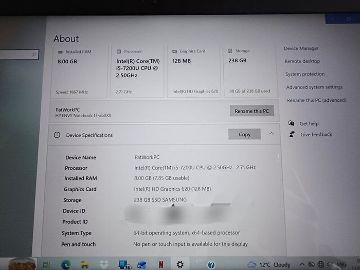 13" HP Envy Laptop