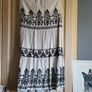 F&F Long folk summer maxi skirt off white black S NEW Image 3