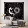 Tapestry Wall Hanging Stars Space Psychedelic Black and White Tapestries Wall Tapestry for Home Decor for Bedroom, Living Room, Dorm Sun and Moon, 130 x 150 cm (FREE SHIPPING) Image 6