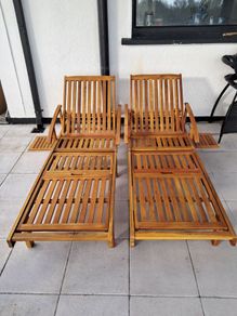 Garden Sun Loungers with cushions