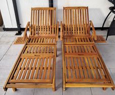 Garden Sun Loungers with cushions