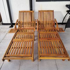 Garden Sun Loungers with cushions