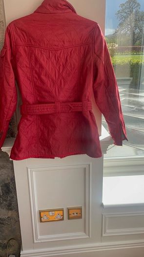 Ladies red Barber jacket sixe 10