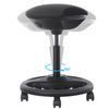 Ergonomic high quality  work stool height adjustable office stool, ergonomic work stool, wheelchair stool, swivel chair on wheels, extra large seat, 10 inclination, height adjustable, study, office, thick upholstery, black