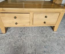 Solid oak coffee table