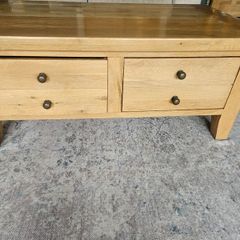Solid oak coffee table