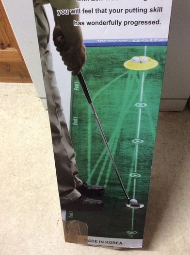 Golf Putting Mat. 15 Feet Long.Fast And Slow Halved Mat To Vary Practice.Includes Golf Hole. Collect In Swords Or Via Post.