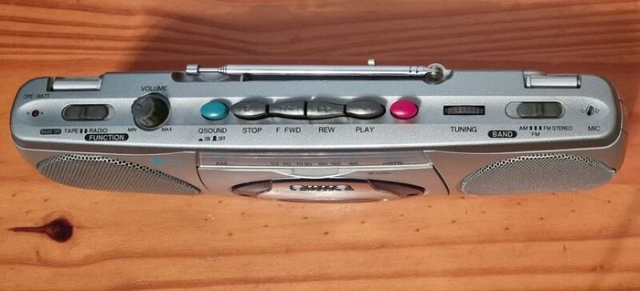 Aiwa CS-P500, Super slim boombox from 2000, as new, with power adapter.