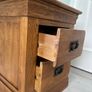 Pair of Rustic 3-Drawer Solid Oak Bedside Tables/Lockers Image 5