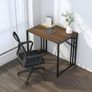 83 cm Folding Small Desk, Writing Gaming Computer Camping Desk for Small Spaces, No Assembly Required Home Office Table, Espresso Image 8