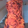Orange Spandex Bodycon dress, size M Image 4