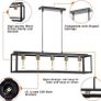 Kitchen Island Pendant Light,5-Light Modern Industrial Hanging lamp with Adjustable Height,Matte Black Frame Vintage Pendant Light Fixtures for Foyer,Pool Table Light, Dining Room,Farmhouse, Club,Bar (FREE SHIPPING) Image 6