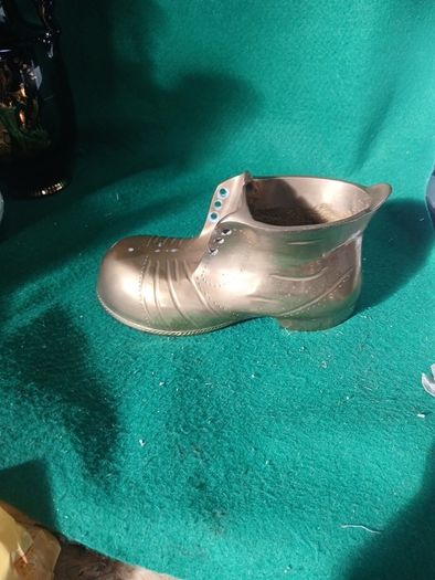 vintage brass boot