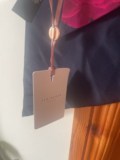 Ted Baker blushing bouquet skinny scarf navy