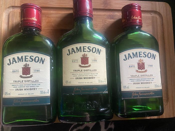 Jameson powers Whiskey empty bottles 200ml