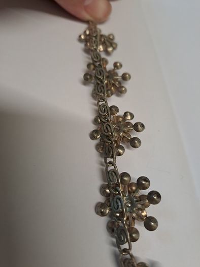 Pink and diamond flowers Necklace