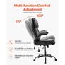 Executive Chair, High Back Office Chair with Flip-up Armrests & Lumbar Support, Ergonomic Desk Chair Adjustable Tilt & Height, PU Leather Swivel Rolling Chair for Working, Study, Gaming, Black Image 3