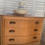 Large American Lexington bow front chest of drawers Image 3