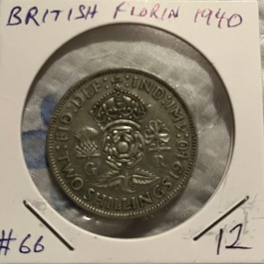 British Florin 1940 (50% Silver)