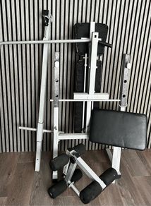 weight bench York fitness with attachments