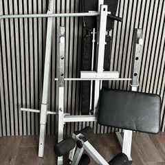 weight bench York fitness with attachments