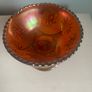 Vintage Carnival Glass Pedestal compote  dish Image 6