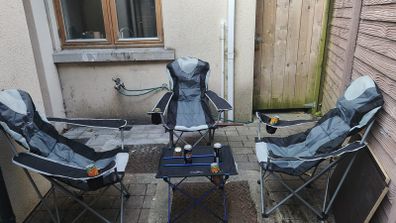 Set of camp/Beach chairs and table