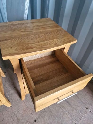solid oak bedside lockers