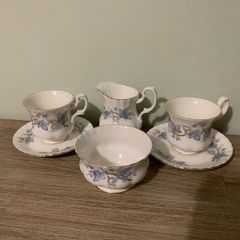 Vintage 6 Piece Royal Kent China Tea for 2 set