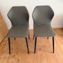 Santos Butterfly Folding Dining Table and 2 Grey Chairs  Excellent Condition Image 6