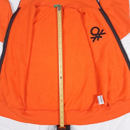 United Colors of Benetton Bright Orange Logo Track Jacket Slim Fit 8UK/36EU