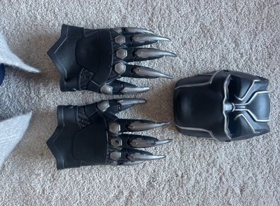 Black panther gloves and mask