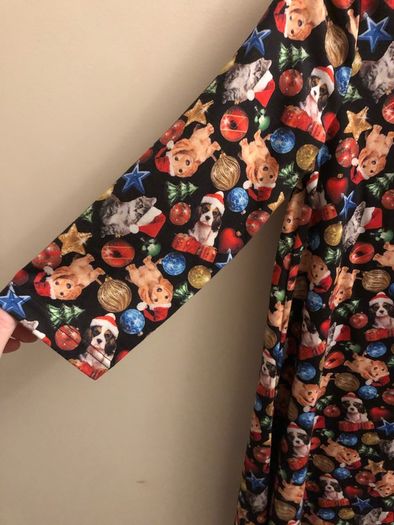 Christmas puppy top/dress (age 11-12)