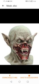 Zombie blood horror Halloween latex mask.