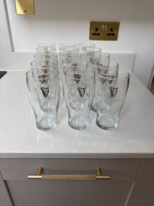 15 Guinness Pint Glasses Beer Glasses Guinness Branded Bundle