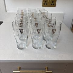 15 Guinness Pint Glasses Beer Glasses Guinness Branded Bundle