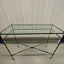 Glass table with metal frame Image 3