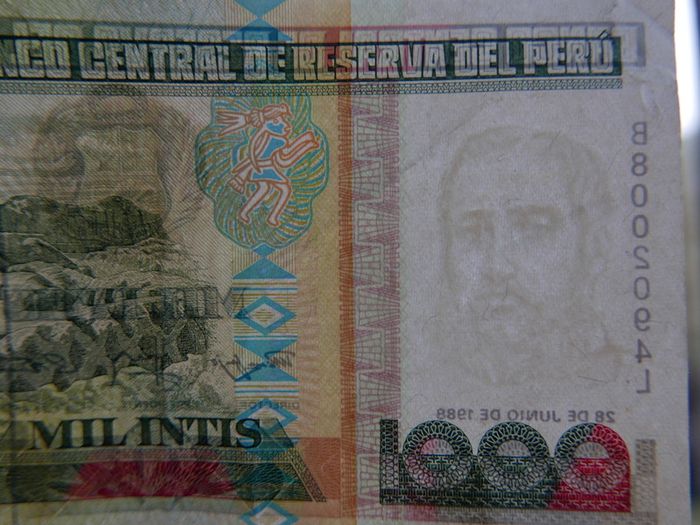 Variety of 10 Different Foreign Banknotes most of Peru