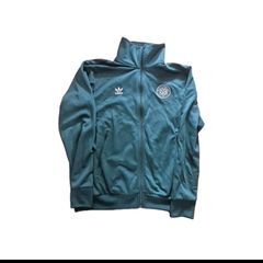 Adidas The Celtic Football Club Mens Green Full Zip Track Jacket Size Large L