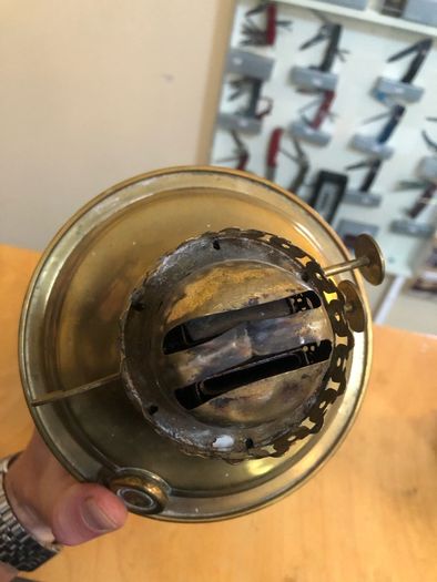 1800 s Vintage Oil Brass Lamp