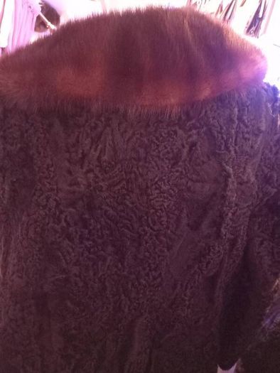 As New!! 1950s Vintage Wool Winter Astrakhan Swing Coat