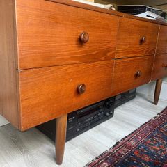 Mid Century 6 Draw Low Chest of Drawers