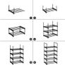 5 Tier Shoe Racks Set of 2 Metal Shoe Rack Stackable Space Saving Shoe Storage Multifunctional Stand Rack Image 2