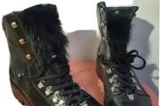 Allsaints Franka Black Shearling Boots UK 6
