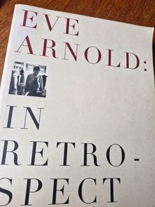 eve arnold retrospective, signed copy with enclosed photo of artist